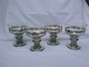 Vintage Karneval Gläser für Margaritas oder Desserts. 4er Set - Bild 1 von 3