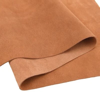 1.6mm Thick Genuine Leather Suede Sheet Soft Cowhide Pieces for DIY Leathercraft - Image 1 of 4