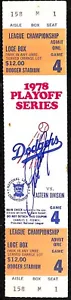 Steve Garvey Autographed 1978 NLCS Game 4 Full Ticket Clincher Garvey MVP - Picture 1 of 2