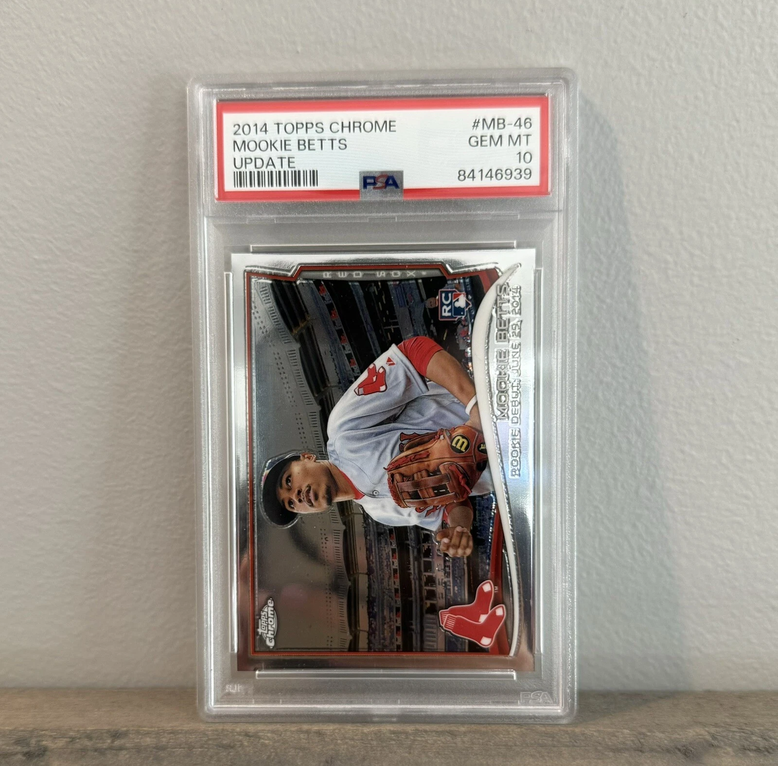 Mookie Betts 2014 Topps Chrome Update MB46 Rookie Debut PSA 10 Price