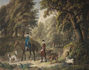 Impresión en lienzo de George Stubbs Labourers & Game Keepers 16 x 20 - Imagen 1 de 4