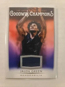 2021 UD Goodwin Champions Memorabilia Relic Jalen Green - Basketball #M-JG - Picture 1 of 2