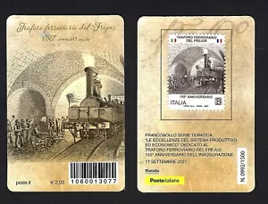Italia 2021 - Traforo Ferroviario del Frejus - tessera filatelica - Imagen 1 de 1