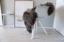 Genuine Scandinavian Pelssau Sheepskin Rug Soft Wool - Silver Grey Brown SS 131