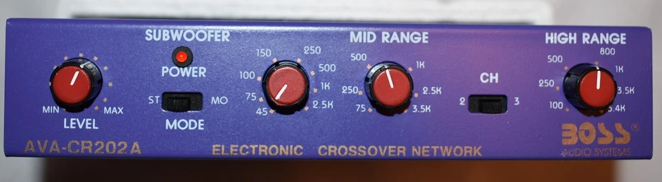 NEW in box old stock 12 volt Boss AVA-CR202A 2 or 3 way active crossover - Image 1 of 4