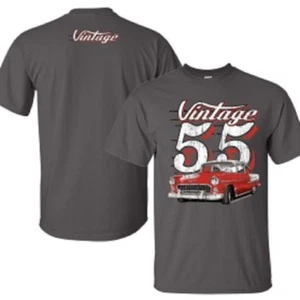 Chevrolet 1955 Bel Air Vintage Series  Mens T shirt  Tri Five Shoebox licensed - Picture 1 of 7