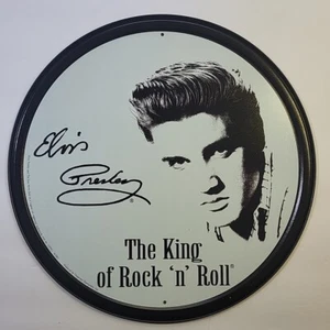 2001 Elvis Presley Round Metal Sign- In Package - Picture 1 of 9