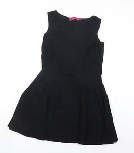Boohoo Womens Black Cotton Blend Mini Size 10 - Picture 1 of 12