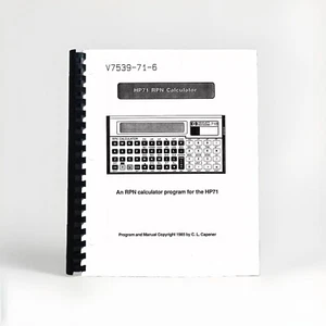 RPN calculator manual for the HP71B Calculator - Picture 1 of 1