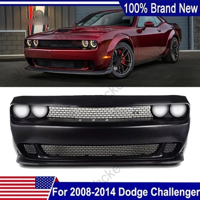 Fits 2008-2014 Dodge Challenger Hellcat Style Full Front Bumper Conversion Kit Foto 1 de 4