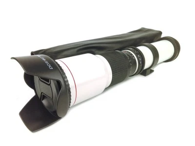 LIGHTDOW Lente teleobjetivo de fotograma completo Canon EOS DSLR compatible con EF 500/1000 mm HD para cámaras EOS