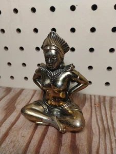 Vintage Brass Goddess Statute Figurine Incense Burner - Picture 1 of 8