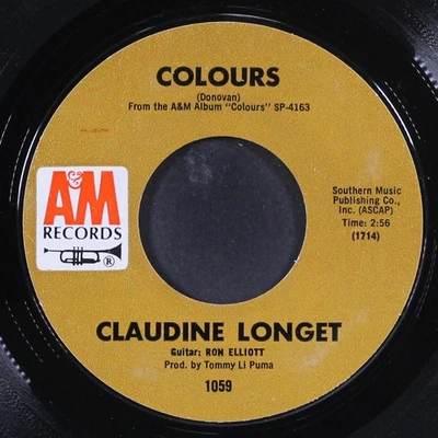 CLAUDINE LONGET: love can never die A&M 7" Single 45 RPM - Image 1 of 2
