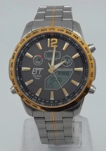 ETT Herrenuhr,Funkuhr,Solaruhr,Chronograph,Datumsanzeige,Leuchtzeiger,Uhr läuft - Foto 1 di 8