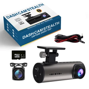 Dash Cam Stealth – 2K Front & Rear, Screenless, Wi-Fi/App, G-Sensor,Night Vision - Picture 1 of 9