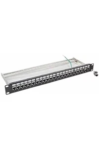 Detroit Imballaggio 24 Porte CAT6A RJ45 Attraverso Accoppiatore Patch Pannello Barra Posteriore Keystone - Foto 1 di 4