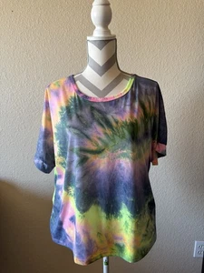 Maglione Shein Multicolore Tinto Cravatta Casualcore Vacanza Twisted Back Top Tg XL - Foto 1 di 7