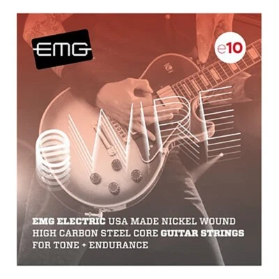 EMG E10 Electric Guitar Strings, Nickel Wound, High Carbon Steel Core (10-46) - Image 1 of 2