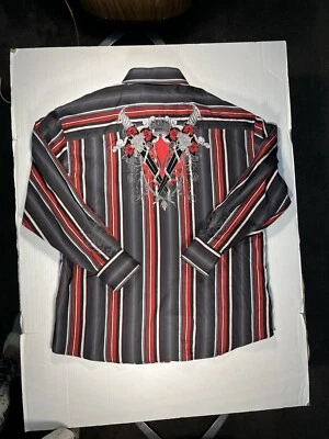 XXXL Knockout Embroidered Pocketed Full-Button Western Shirt Y2K Hipster - Image 1 of 4