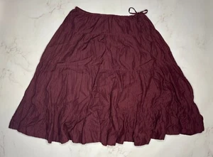 Maxi Falda Gudrun Sjoden Para Mujer Algodón Borgoña Talla L - Imagen 1 de 12