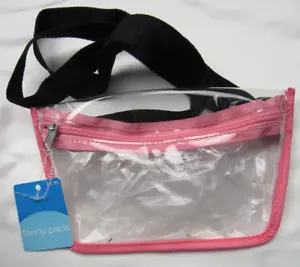 Connair Clear Fanny Pack Makeup Bag with Pink Details - Picture 1 of 1