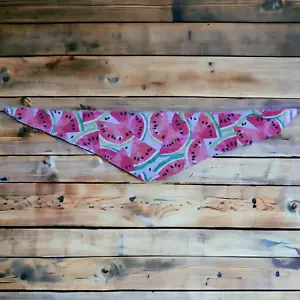 Hecho a mano Sandía Verano Diversión Rojo Verde Rosa Perro Muñeca Oso de Peluche Bandana Pequeño - Imagen 1 de 4