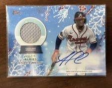 2023 Topps Baseball Holiday OZZIE ALBIES RELIC AUTO 3/25! Braves All-Star!