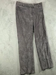 New Directions Womens 8 Dress Pants Gray Corduroy Trousers Straight Leg 34X32 - Picture 1 of 9
