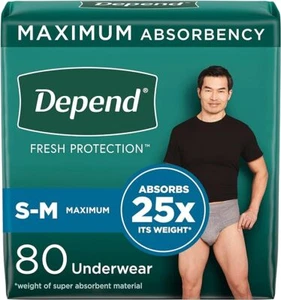 Ropa interior desechable para incontinencia de adultos Depend Fresh Protection para hombre - Imagen 1 de 5