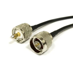 N type male to UHF male PL259 RF pigtail cable RG58 100cm 1M wireless adapter - Picture 1 of 3
