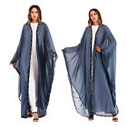 Islamic Womens Open Cardigan Dubai Muslim Long Maxi Party Dress Loose Abaya Robe