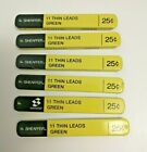 Sheaffer Fineline Green HB Thin Leads 6 Tins of 11 Vintage Leads 66 Total