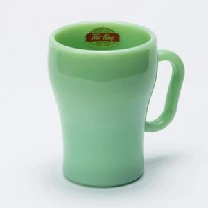 Fire King Jadeite Soda Mug Cup Milk Glass 200ml Made in Japan Green Cute New F/S - Picture 1 of 8