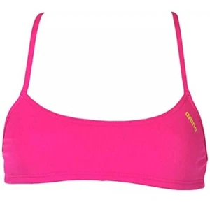ARENA Rulebreaker Bandeau Play Bikini Top Fresno Rose-Yellow Star, XX-Small 30 - Picture 1 of 1