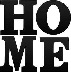 4 Pieces 12 Inch Wooden Home Sign Wall Hanging Large Decor for Living Room Black - Picture 1 of 12