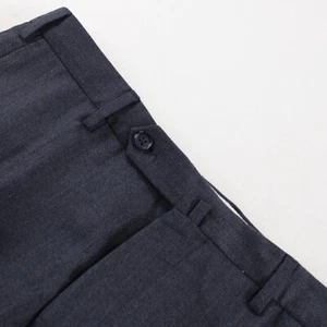 Pantaloni eleganti Incotex nuovi con etichette piatto davanti taglia 48 32 blu tinta unita USA 100% lana - Foto 1 di 12