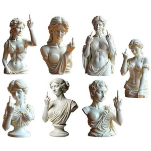 -Neu Wiener Göttin Statue Vertikal Mittelfinger Ornament Kühn Modern Art Dekor - Bild 1 von 26