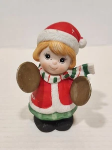 Homco Figur mit Becken 5106 Porzellan Weihnachten Feiertag Deko FEHLENDE FARBE - Bild 1 von 10