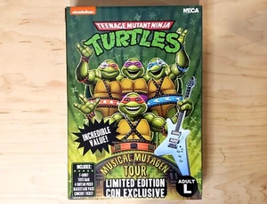 🐢 🎸 NECA TMNT Teenage Mutant Ninja Turtles Musical Mutagen Tour TShirt + gear - Picture 1 of 4