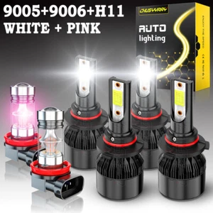 6X 9005&9006 LED Headlight Bulbs+ H11 Fog Light Kit For Toyota Corolla 2009-2013 - Picture 1 of 16