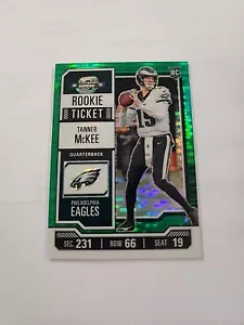 Boleto de novato Contenders Optic 2023 verde Pulsar Prizm 9/35 Tanner McKee RC {ZA} - Imagen 1 de 3