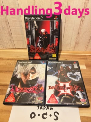 Devil May Cry 1 2 3 Set Lot Complete SONY PlayStation 2 PS2 Game Japanese Used  - Image 1 of 4