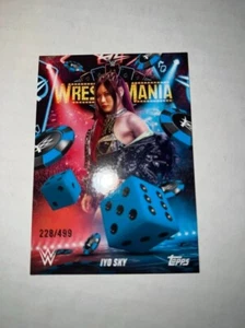 2025 Topps WWE World Wrestlemania 41 exclusivo azul Iyo Sky 228/499/499 - Imagen 1 de 1