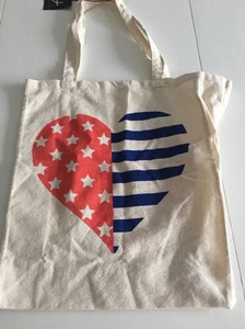 Red Heart Gift Book bag Eco Canvas Shopper Bag Tote Christmas Presents - Picture 1 of 1