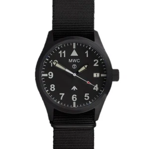 MWC Classic Automatik Edestahl PVD Schwarz Date Stoff Herren Uhr - Bild 1 von 5