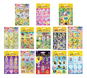 Kids Stickers Loot Sticker Sheets Party Bag Fillers Fun Craft Scrapbook - Picture 1 of 6