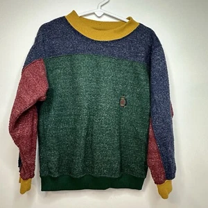 Vintage Bugle Boy Child Sweatshirt Color Block Preppy Kids Medium 5 Logo 90’s - Picture 1 of 10