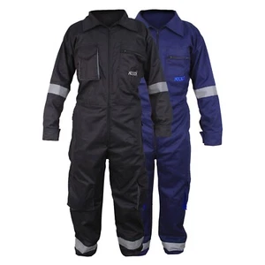 Grey Work Wear Men's Overalls Boiler Suit Coveralls Mechanics Protective - Picture 1 of 9