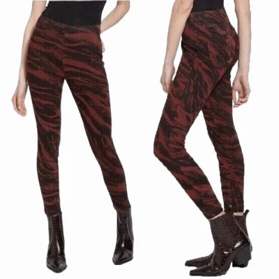 Lysse Toothpick Knit Denim Leggings Size XS Womens Skinny Pull On Sable Zebra - Image 1 of 4