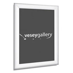 A2 Snap Frame. White Metal Coloured Frame . With Protective Film and Fixings - Picture 1 of 2